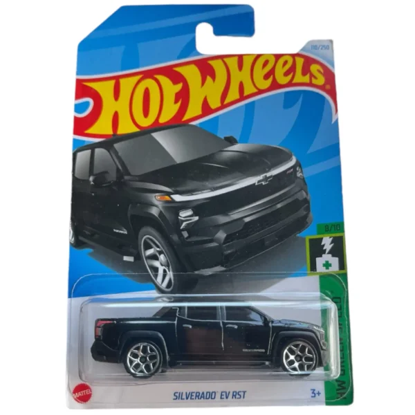 Hot Wheels Chevrolet Silverado EV RST for Ages 3 and Up (Black)