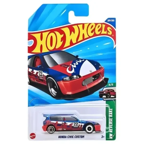 Hot Wheels Honda Civic Custom (Blue Red)