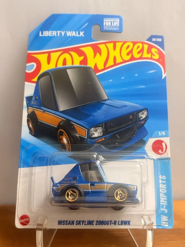 Hot Wheels Nissan Skyline 2000 Gt R LBWK Tooned (Blue) Imported US card