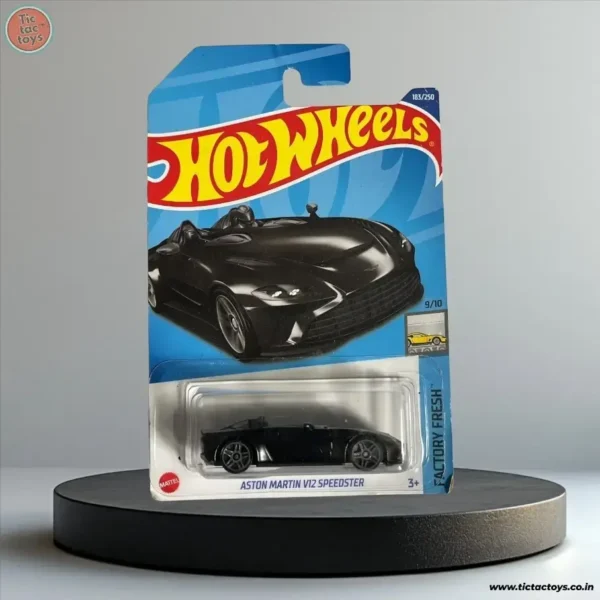 Hot Wheels Imported Card: Aston Martin V12 Speedster HW Factory Fresh (Black)
