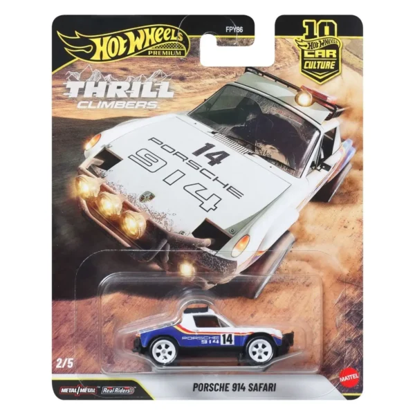 Hot Wheels Car Culture 1:64 Scale Premium Thrill Climbers 2026 Porsche 914 Safari