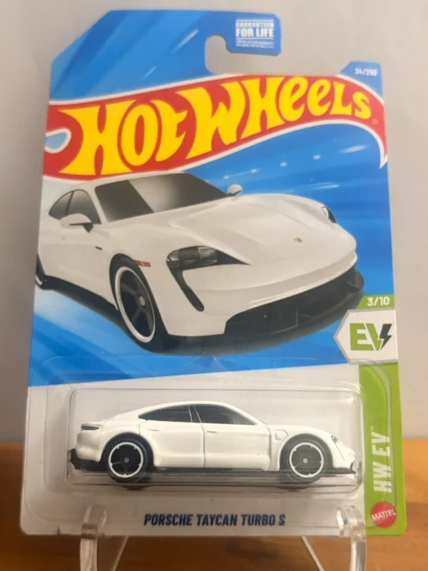 Hot Wheels Imported US Card : Porsche Taycan Turbo s (White )