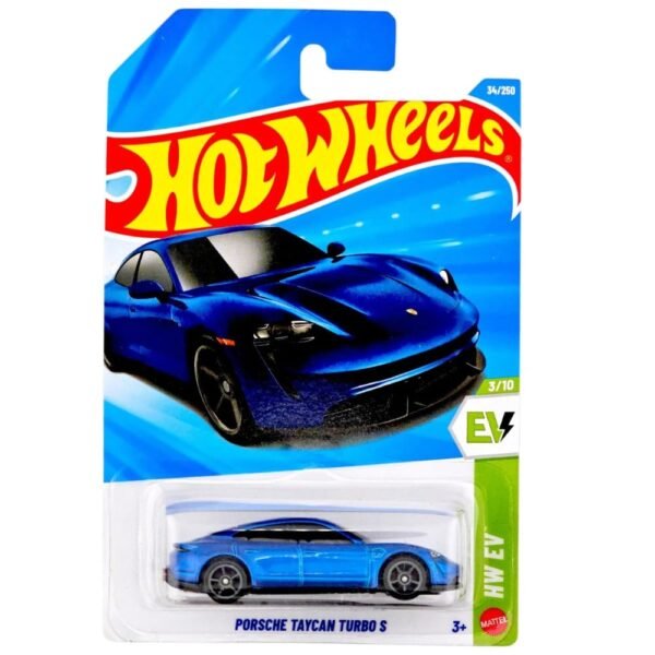 Hot Wheels Porsche Taycan Turbo S HW EV Ages 3 and Up 34/250 (Blue