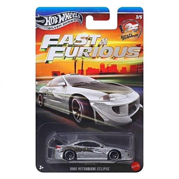 Hot Wheels Fast & Furious 1995 Mitsubishi Eclipse ?Silver Series? 25th Anniversary (Copy)