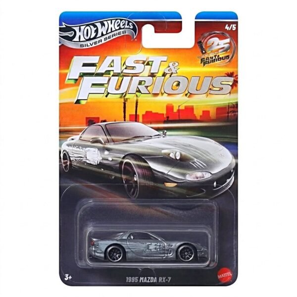 Hot Wheels Fast & Furious 1995 Mazda RX 7 ?Silver Series? 25th Anniversary (Copy)