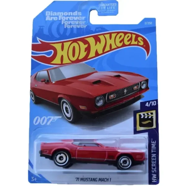 Hot Wheels Imported Card: 71 Mustang Mach 71 (Red) 007 James bond
