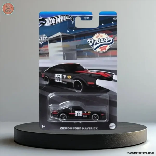Hot Wheels Imported Card: Custom Ford Maverick (Black) - Card slightly became soft edges