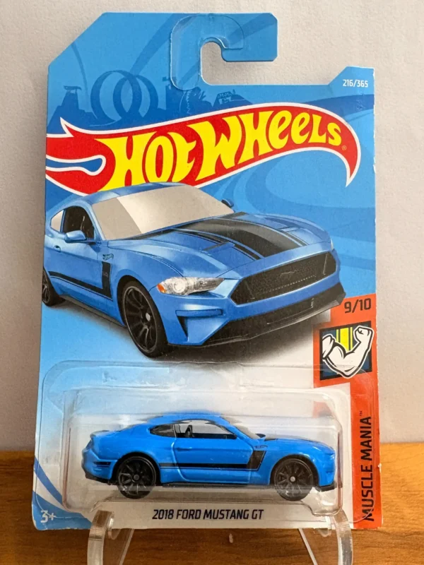 HotWheels 2018 Ford Mustang GT Imported Mainline Blue
