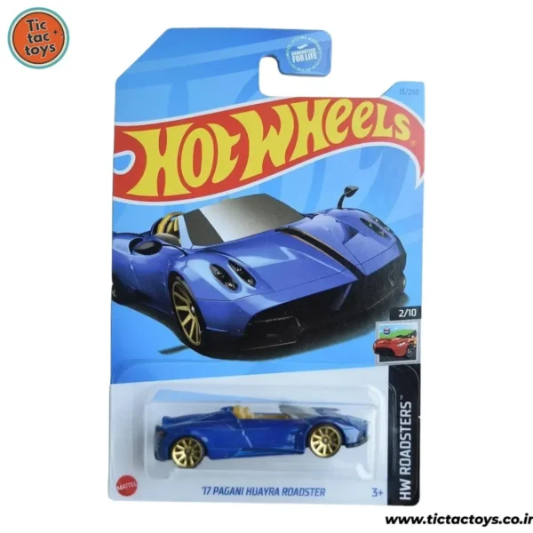 Hot Wheels 17 Pagani Huayra Roadster (Blue) (Imported card)