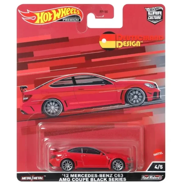 Hot Wheels 12 AMG Mercedes Benz C63 AMG Coupe Black Series US Import with Real Riders Tyres -(Copy)