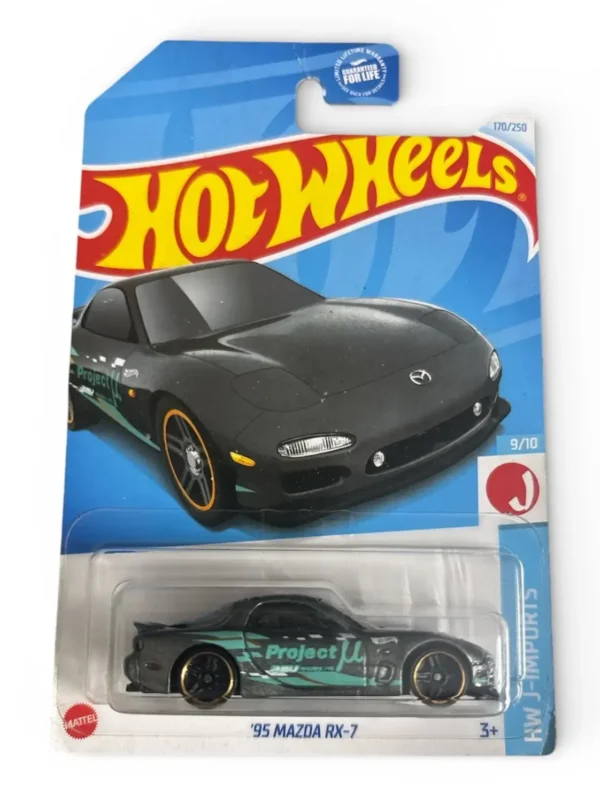 Hot Wheels 95 Mazda RX 7 Grey Imported card