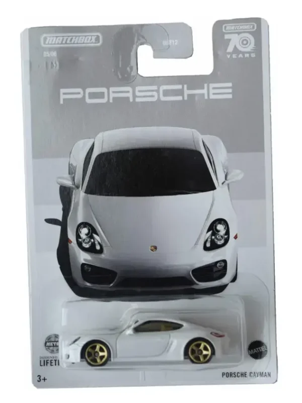 Matchbox Porsche Cayman White Imported Card