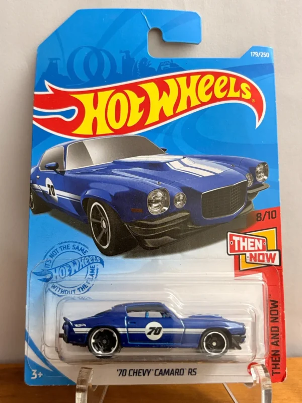 HOT WHEELS 70 CHEVY Camaro RS blue Imported card