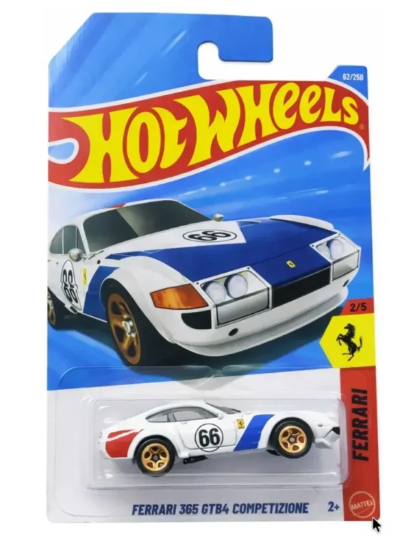 Hot Wheels Ferrari 365 GTB4 Competizione white Imported Card