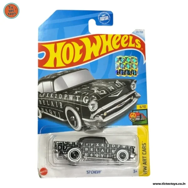 Hot Wheels Imported 57 Chevy HW Art Cars Black
