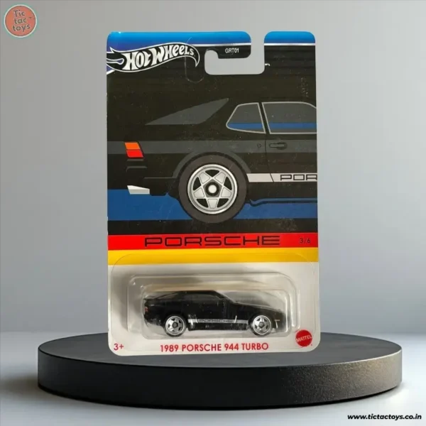 Hot Wheels Imported Card: 1989 Porsche 944 Turbo - New HW Porsche Series (Black)