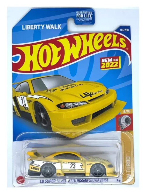 Hot Wheels 2022 LB Super Silhouette -Nissan Silvia S15 Yellow Imported Card