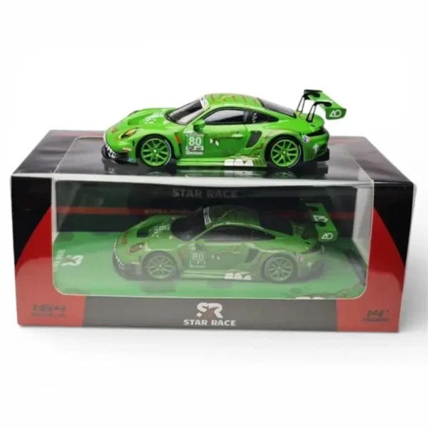 Star Race 1:64 Porsche 911 GT3 R Tyrannosaurus T-Rex Rexy #77, Green