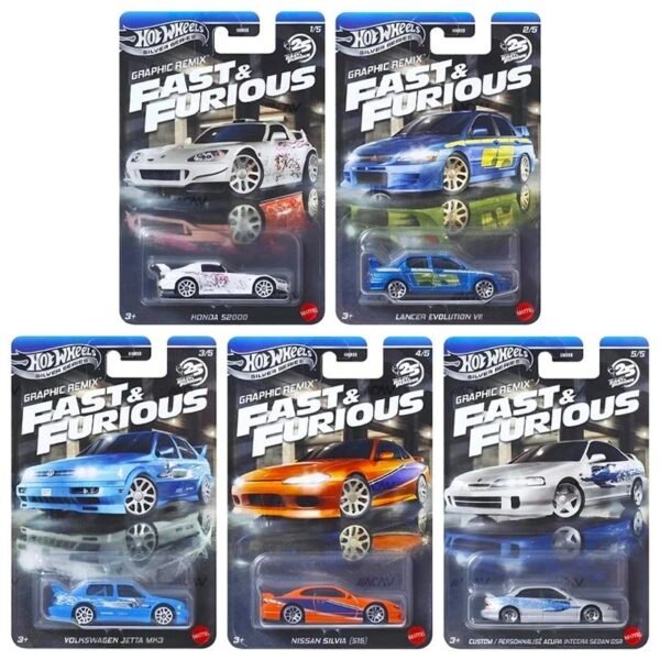 Hot Wheels 2025 Fast & Furious Graphic Remix SET 5 pcs