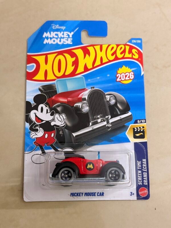 Hot Wheels Mickey Mouse car Red