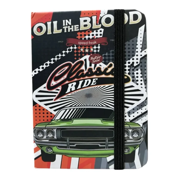 Signature Notebook ( Pocket Size ) Oil in the blood Muscle Car