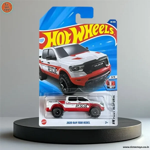 Hot Wheels 1500 RAM REBEL (White/RED ) (Imported card)