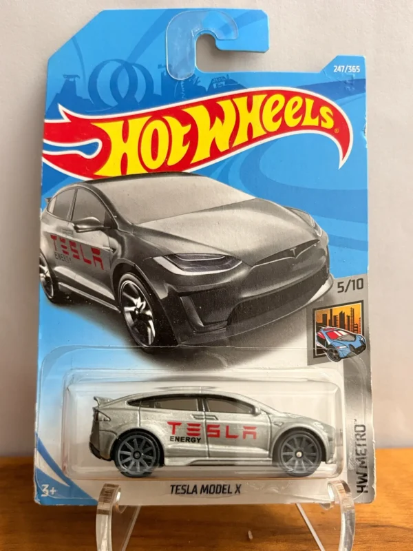 Hot Wheels Tesla Model X Grey Imported card