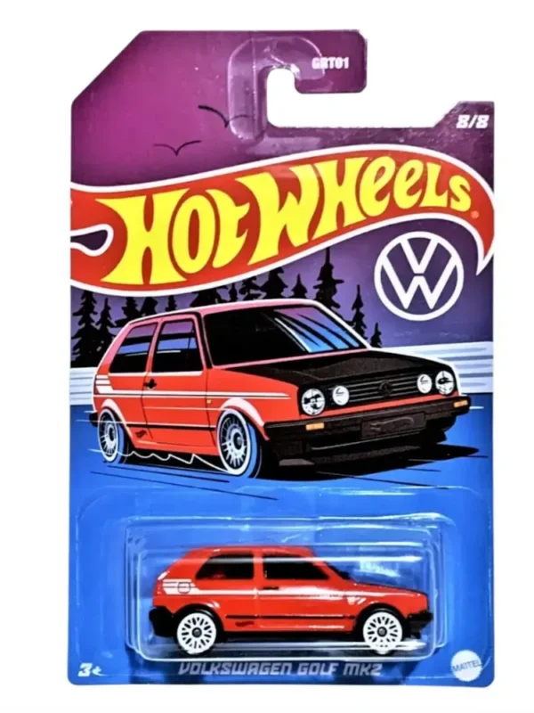 Hot Wheels VW Volkswagen Golf MK2 Red 8/8 Imported Card