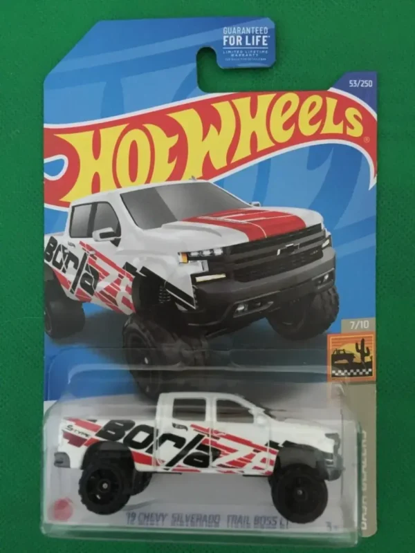Hot Wheels 19 CHEVY SILVERADO TRAIL BOSS LT Imported Card white