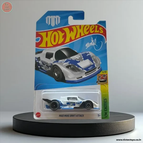 Hot Wheels Mad Mike Drift Attack HW Modified Ages 3 and Up (White)