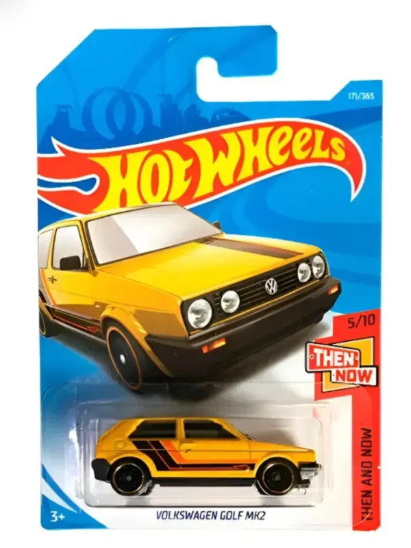 Hotwheels Volkswagen Golf MK2 Yellow Imported mainline