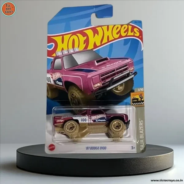 Hot Wheels 87 Dodge D100 (Pink) 2023 Card