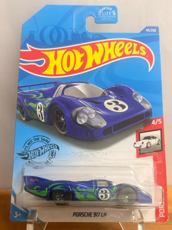 Hot Wheels Porsche 917 LH Blue Imported US card