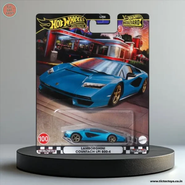 Hot Wheels Premium Car Culture ? Lamborghini Countach LPI 800-4 (Blue ) (Imported Card))