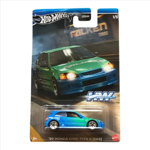 Hot Wheels 99 Honda Civic Type R HW Speed Graphics Edition Premium (Blue)