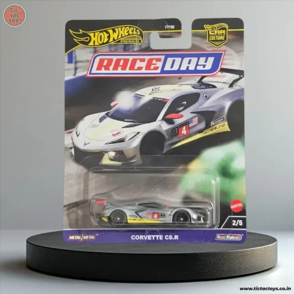 Hot Wheels Premium Car Culture Chevrolet Corvette C8.R (Race Day) (White) (Imported Card)