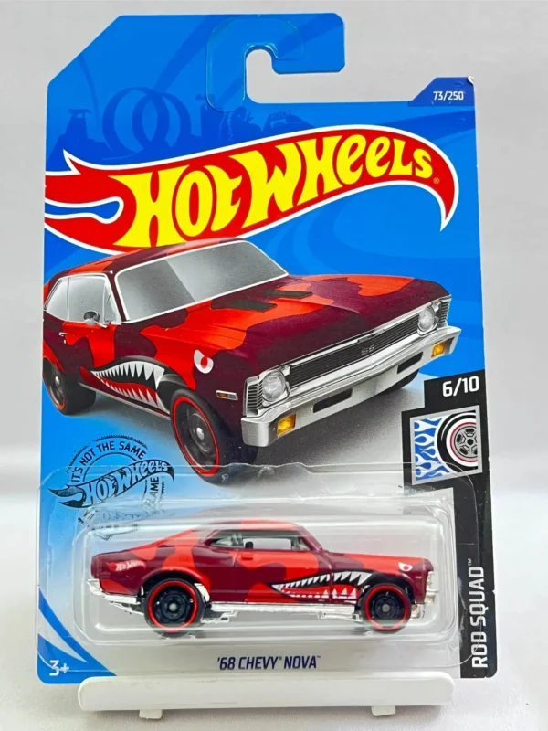 HOT WHEELS 68 CHEVY NOVA ROD SQUAD RED