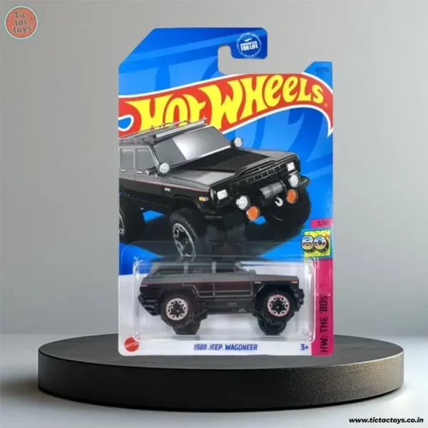 Hot Wheels Imported Card: 1988 Jeep Wagoneer (Black/Grey)
