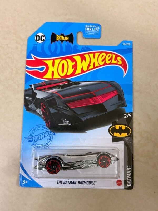 Hot Wheels The Batman Batmobile Imported US card (Chrome Red Wheels) 9/250