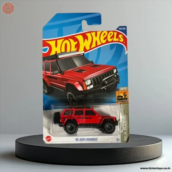 Hot Wheels Imported Card: 95 Jeep Cherokee HW Baja Blazers (Red)