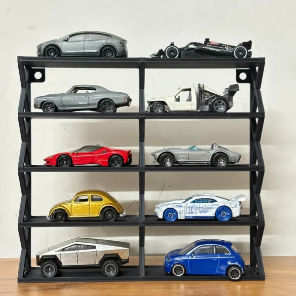 Diecast 10 Car Display Rack - 1:64 Cars ( Black )