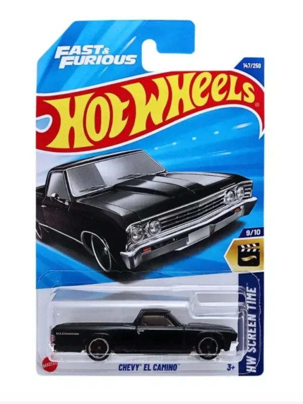 Hot Wheels Imported Card Chevy El Camino Black 2025 card Fast and Furious