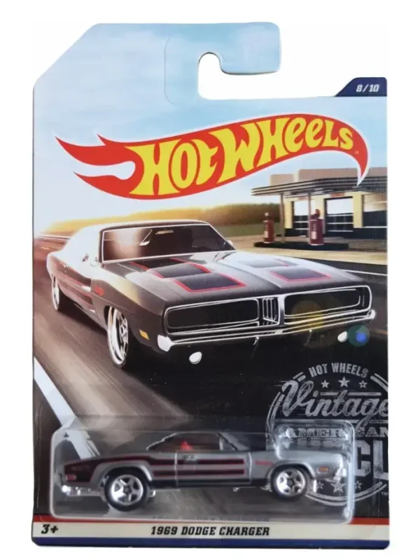 Hot Wheels 1969 Dodge Charger, Vintage American Muscle 8/10 [Gray]