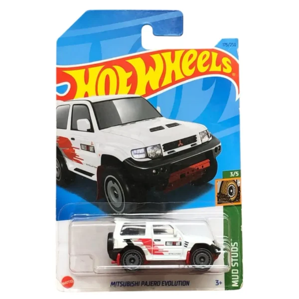 Hot Wheels Mitsubishi Pajero Evolition HW J Imports Ages 3 and Up (white) (2023 Card))