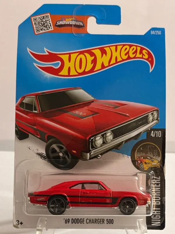 Hot Wheels 69 Dodge Charger 500 Red US card