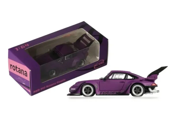 1:64 MODEL Model Porsche RWB 993 Rotana Matt Purple 1/64 Diecast Model Car