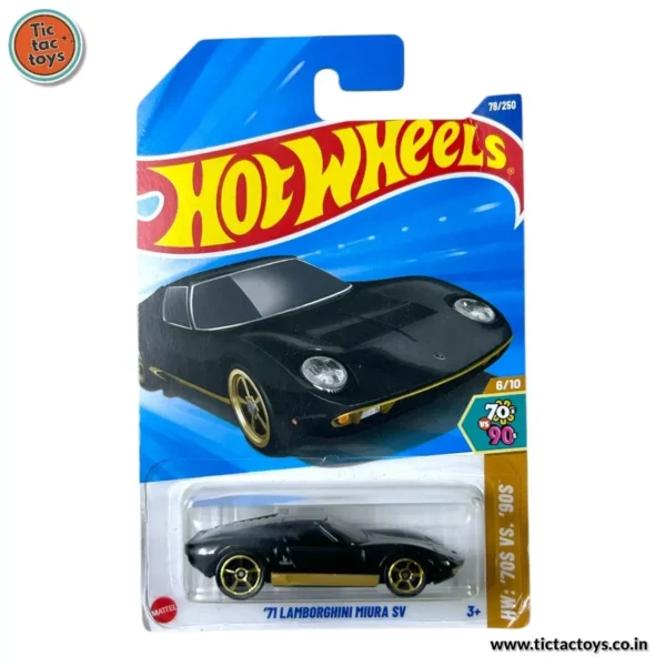 Hot Wheels 2025 Card : 71 Lamborghini Miura SV (Black)