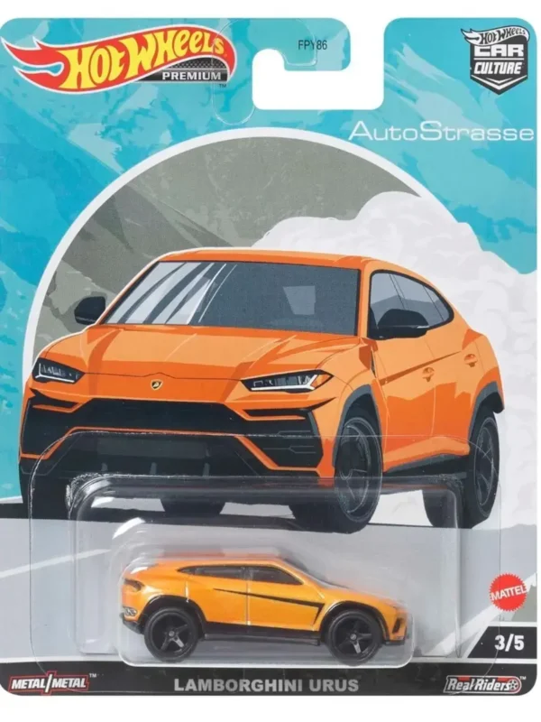 Hotwheels Lamborghini urus Orange Imported US Card