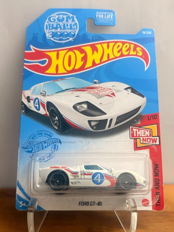 Hot Wheels Ford GT 40 White Imported US card