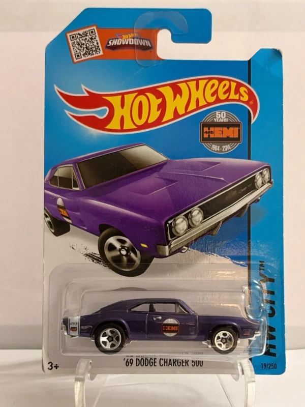 Hot Wheels 69 Dodge Charger 500 Purple US card